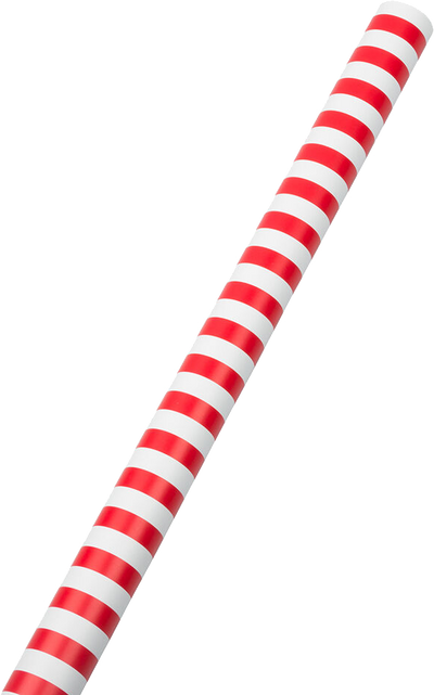 Red and White Stripe Wrapping Paper (25 Sq Ft)