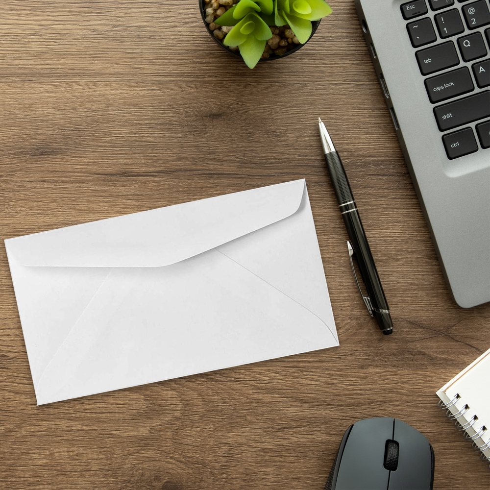 White 24lb #7 Regular Envelopes (3 3/4 x 6 3/4)