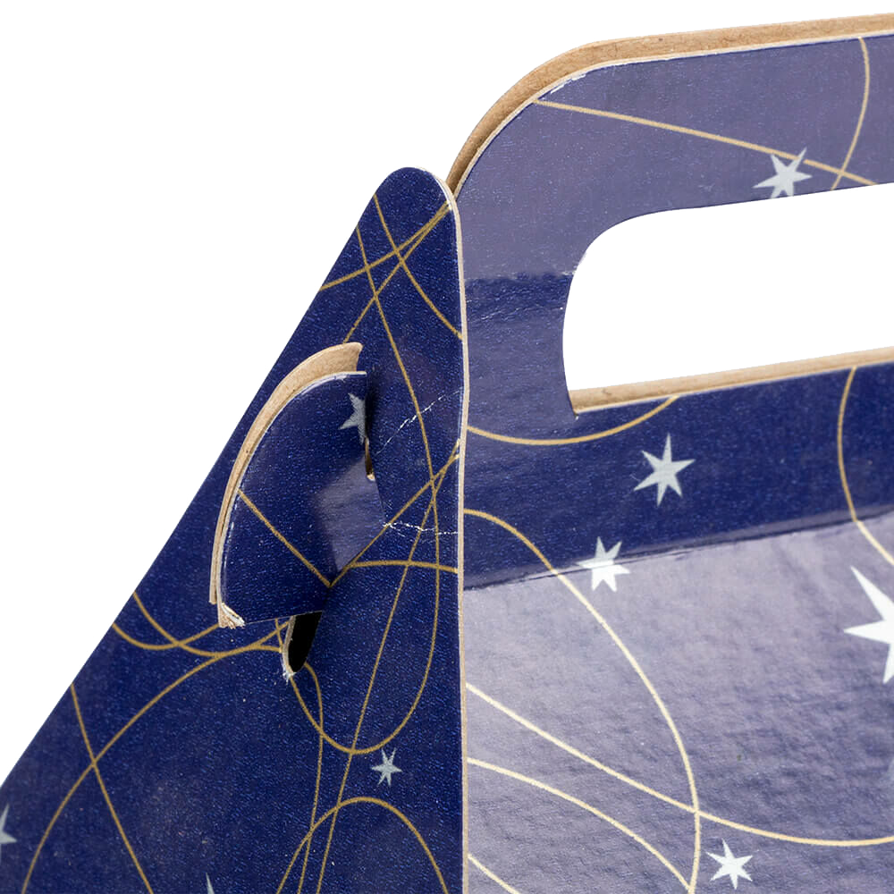 Purple Shooting Stars Small Gable Gift Boxes (3 1/4 x 6 x 3)