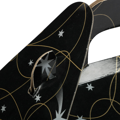 Black Shooting Star Medium Gable Gift Boxes (4 x 8 x 5 1/4)