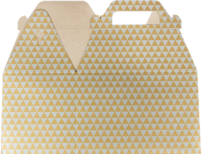 Gold and Silver Diamond Medium Gable Gift Boxes (4 x 8 x 5 1/4)