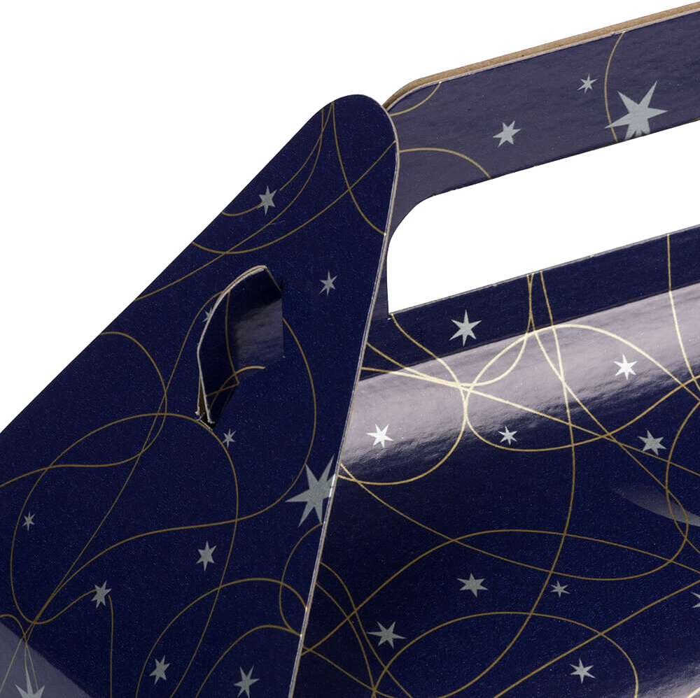 Purple Shooting Stars Medium Gable Gift Boxes (4 x 8 x 5 1/4)