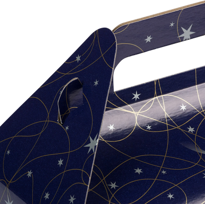 Purple Shooting Stars Medium Gable Gift Boxes (4 x 8 x 5 1/4)