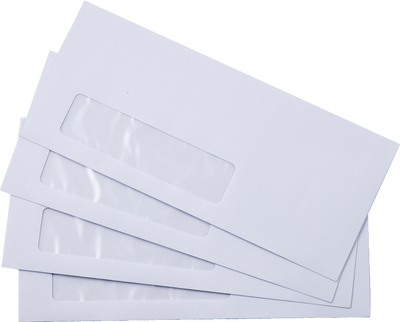 White 24lb #9 Window Envelopes (3 7/8 x 8 7/8)