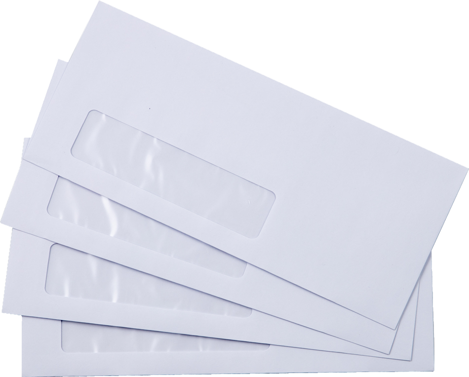 White 24lb #9 Window Envelopes (3 7/8 x 8 7/8)