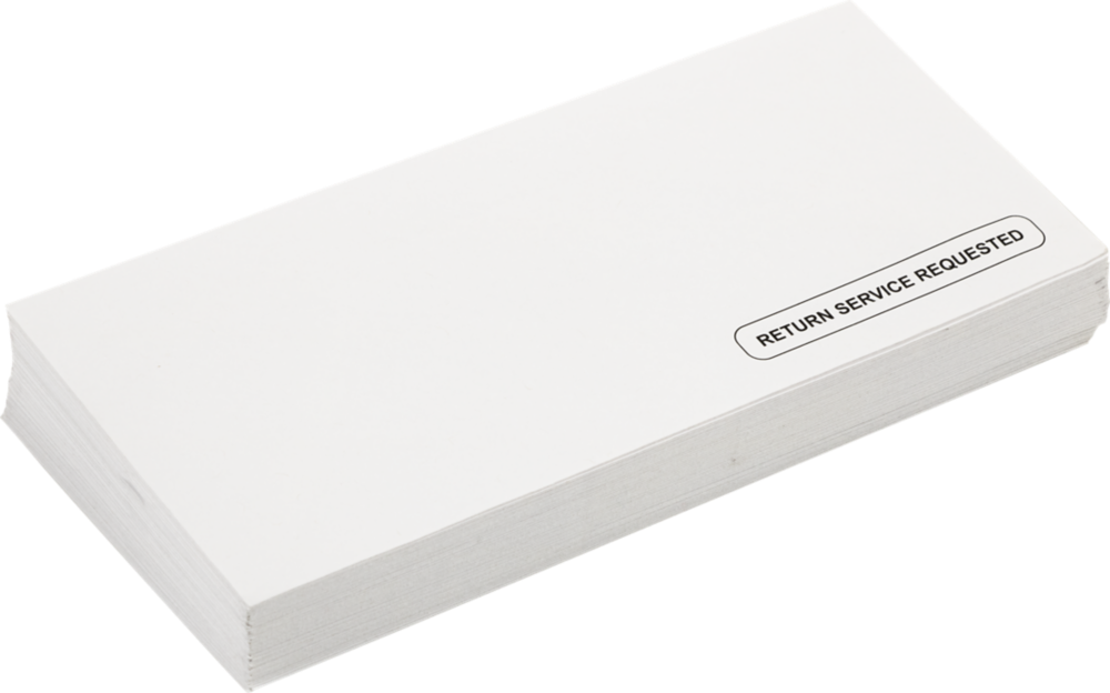 White 24lb #10 Regular Return Services Requested Envelopes (4 1/8 x 9 1/2)