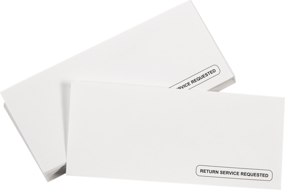 White 24lb #10 Regular Return Services Requested Envelopes (4 1/8 x 9 1/2)
