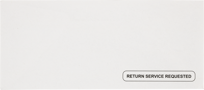 White 24lb #10 Regular Return Services Requested Envelopes (4 1/8 x 9 1/2)