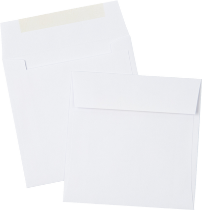White 28lb 4 1/2 x 4 1/2 Square Envelopes