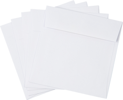 White 28lb 4 1/2 x 4 1/2 Square Envelopes