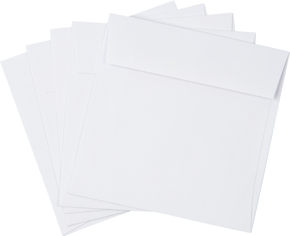White 28lb 4 1/2 x 4 1/2 Square Envelopes
