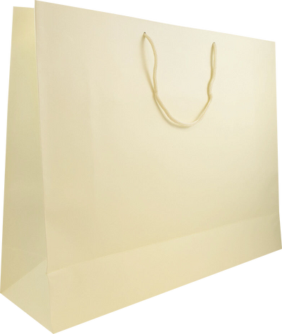 Ivory Matte Horizontal Gift Bags (20 x 16 x 6)