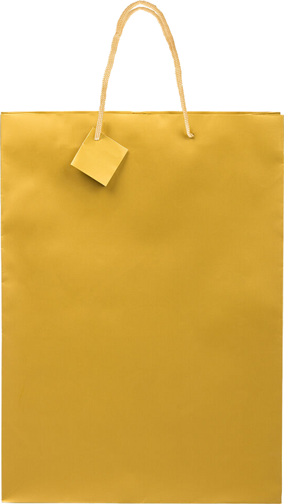 Gold X-Large Matte Vertical Gift Bags (13 x 18 x 4)