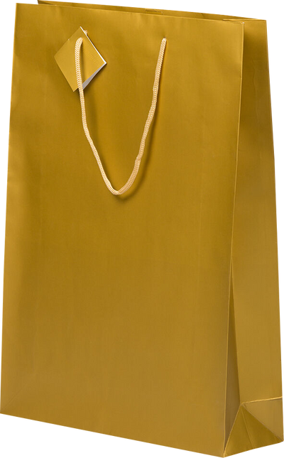 Gold X-Large Matte Vertical Gift Bags (13 x 18 x 4)
