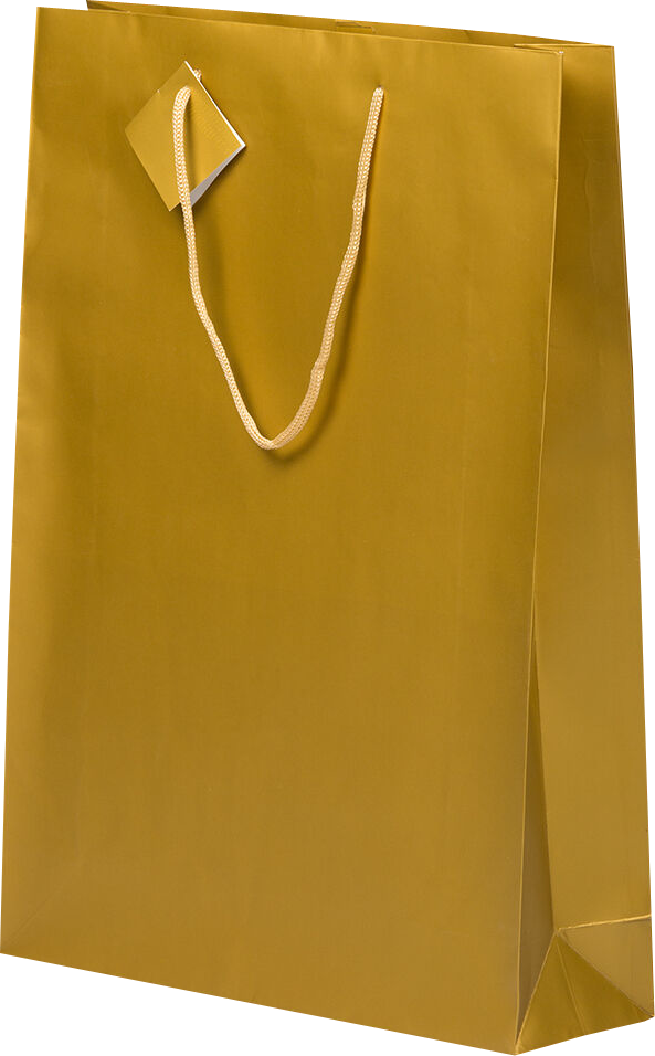 Gold X-Large Matte Vertical Gift Bags (13 x 18 x 4)