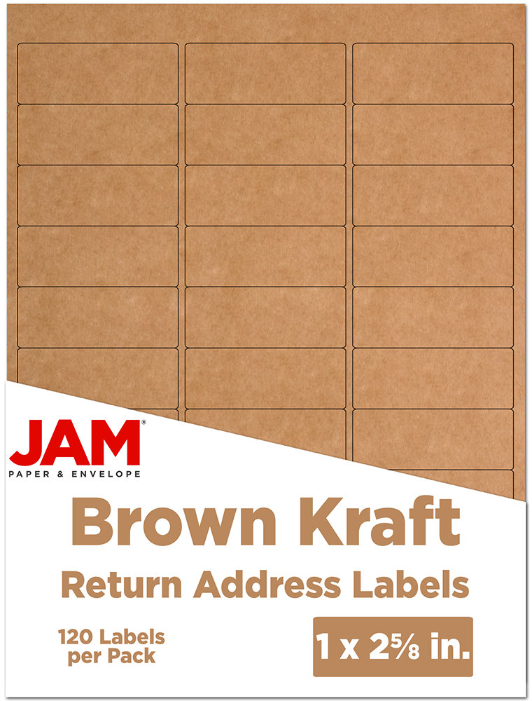 Brown Kraft 1 x 2 5/8 Return Address Labels