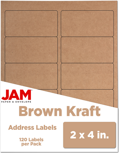 Brown Kraft 2 x 4 Address Labels