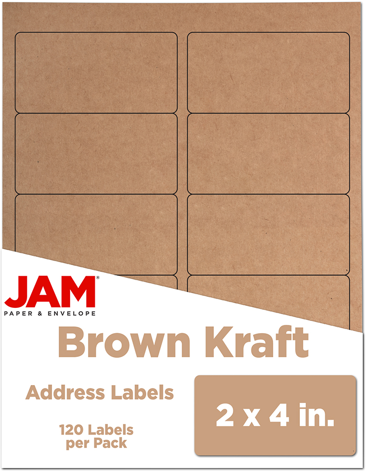 Brown Kraft 2 x 4 Address Labels