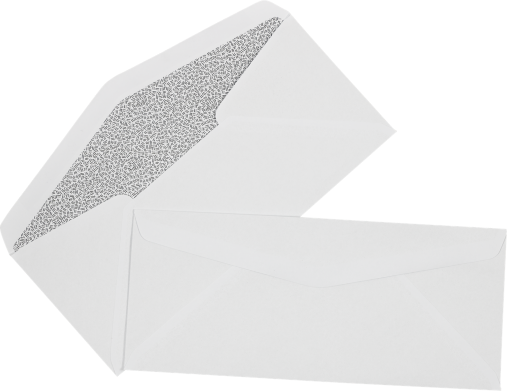 White with Security Tint 24lb #10 Regular Envelopes (4 1/8 x 9 1/2)