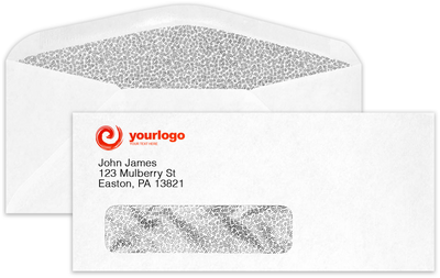 White with Security Tint 24lb #10 Window Envelopes (4 1/8 x 9 1/2)