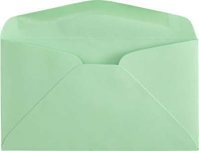 Pastel Green 24lb #6 3/4 Regular Envelopes (3 5/8 x 6 1/2)