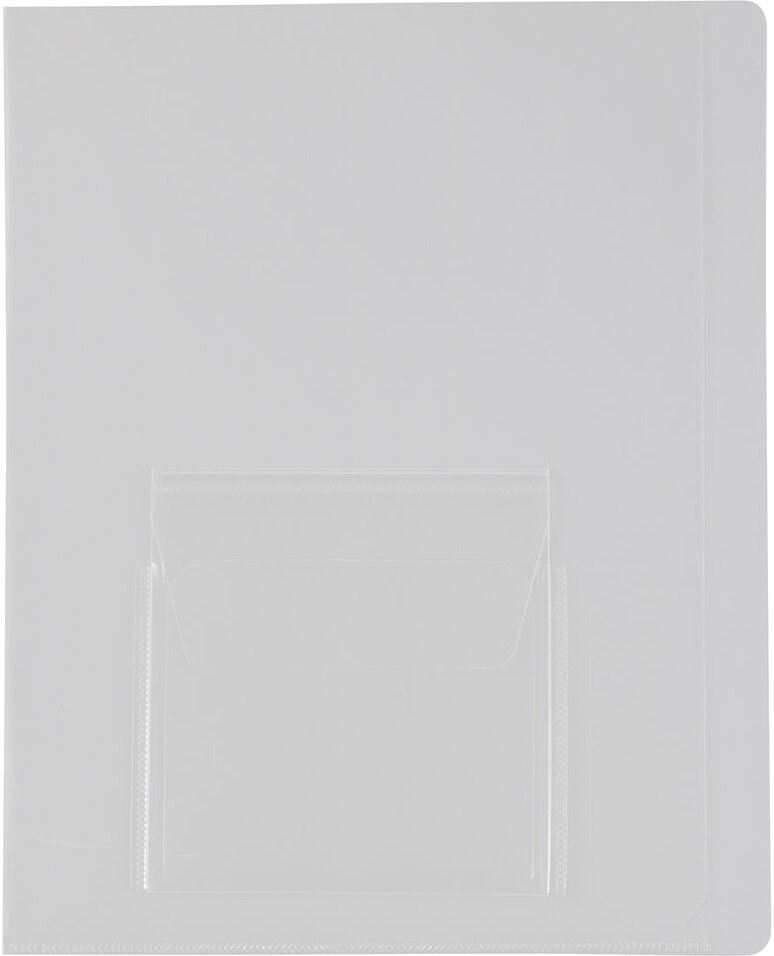 Clear 9 x 12 Plastic Regular Weight Folders with CD Pocket