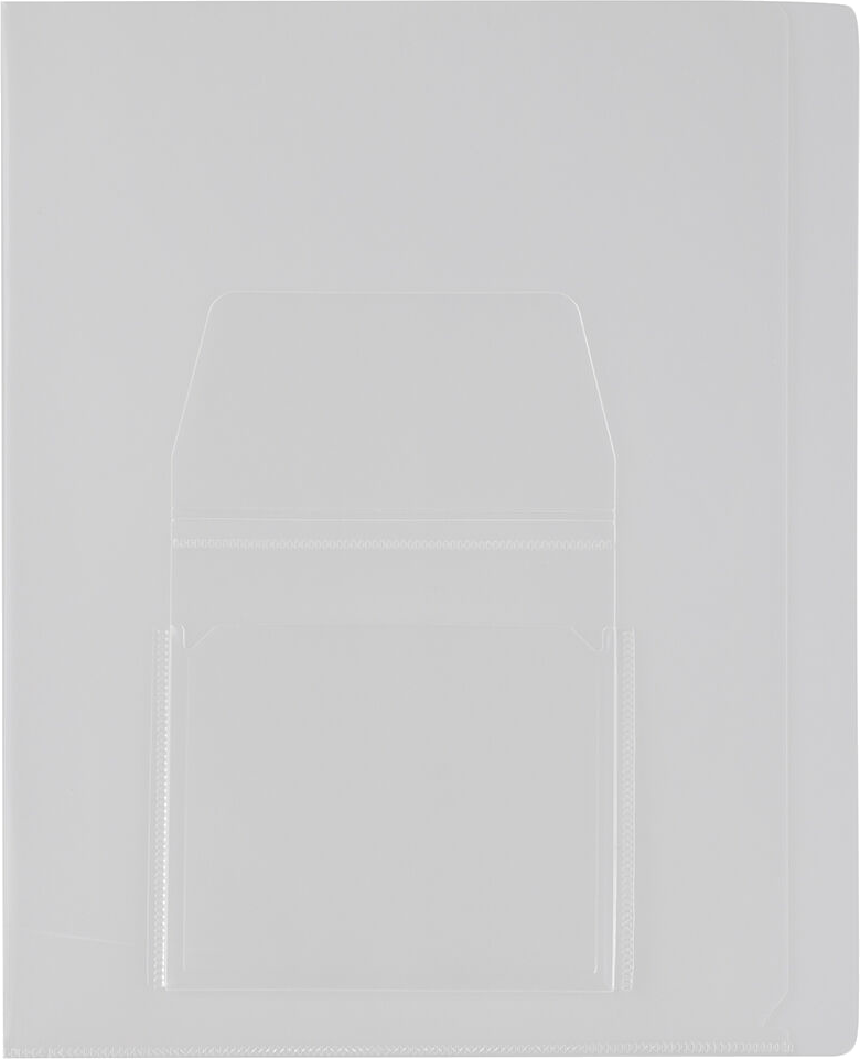 Clear 9 x 12 Plastic Regular Weight Folders with CD Pocket