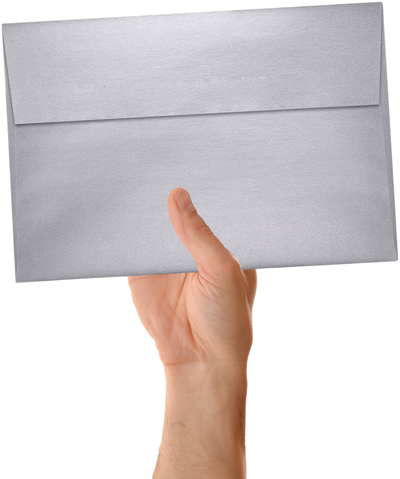 Silver Metallic 32lb A10 Invitation Envelopes (6 x 9 1/2) with Peel & Seal