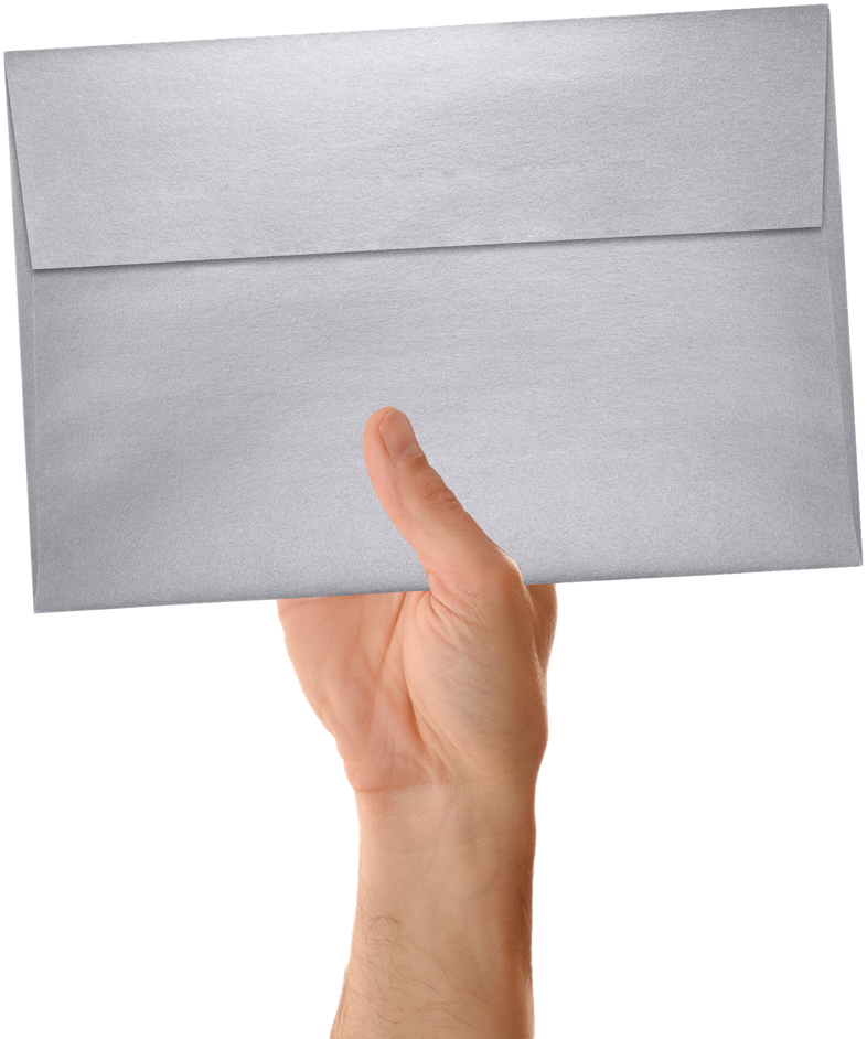 Silver Metallic 32lb A10 Invitation Envelopes (6 x 9 1/2) with Peel & Seal