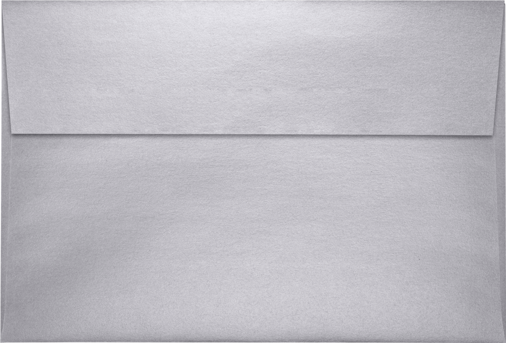 Silver Metallic 32lb A10 Invitation Envelopes (6 x 9 1/2) with Peel & Seal