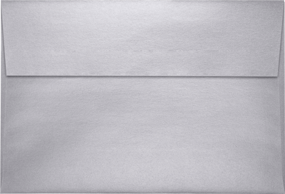 Silver Metallic 32lb A10 Invitation Envelopes (6 x 9 1/2) with Peel & Seal