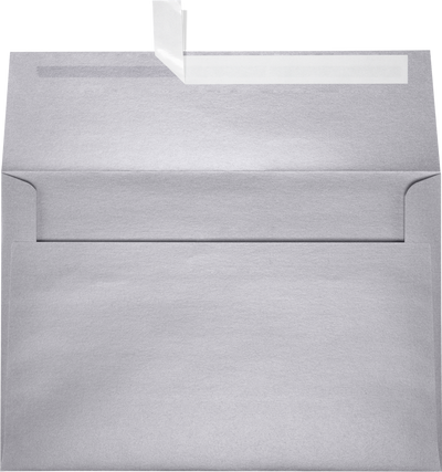 Silver Metallic 32lb A10 Invitation Envelopes (6 x 9 1/2) with Peel & Seal