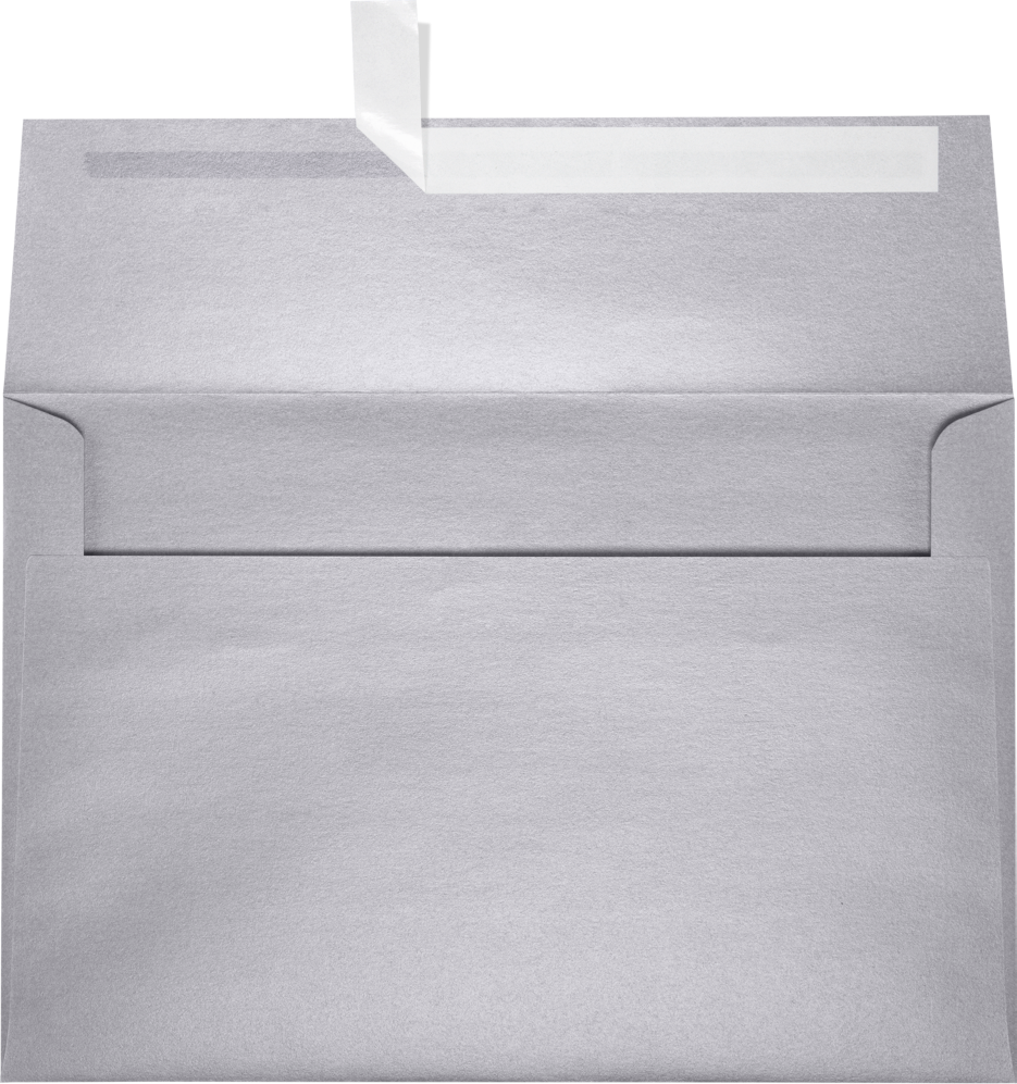Silver Metallic 32lb A10 Invitation Envelopes (6 x 9 1/2) with Peel & Seal