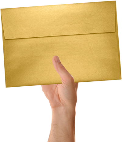 Gold Metallic 32lb A10 Invitation Envelopes (6 x 9 1/2) with Peel & Seal