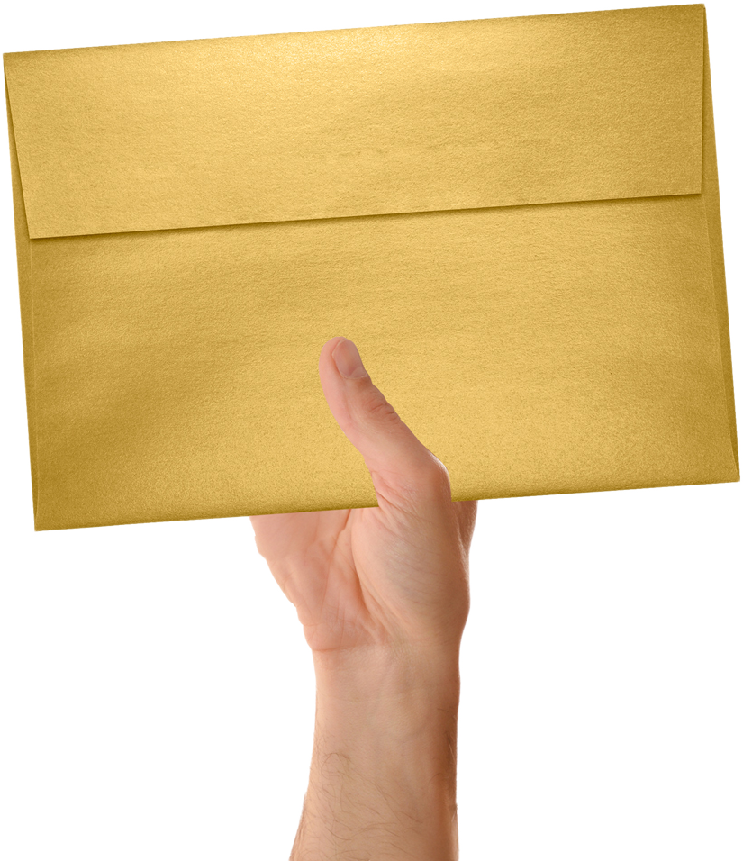 Gold Metallic 32lb A10 Invitation Envelopes (6 x 9 1/2) with Peel & Seal