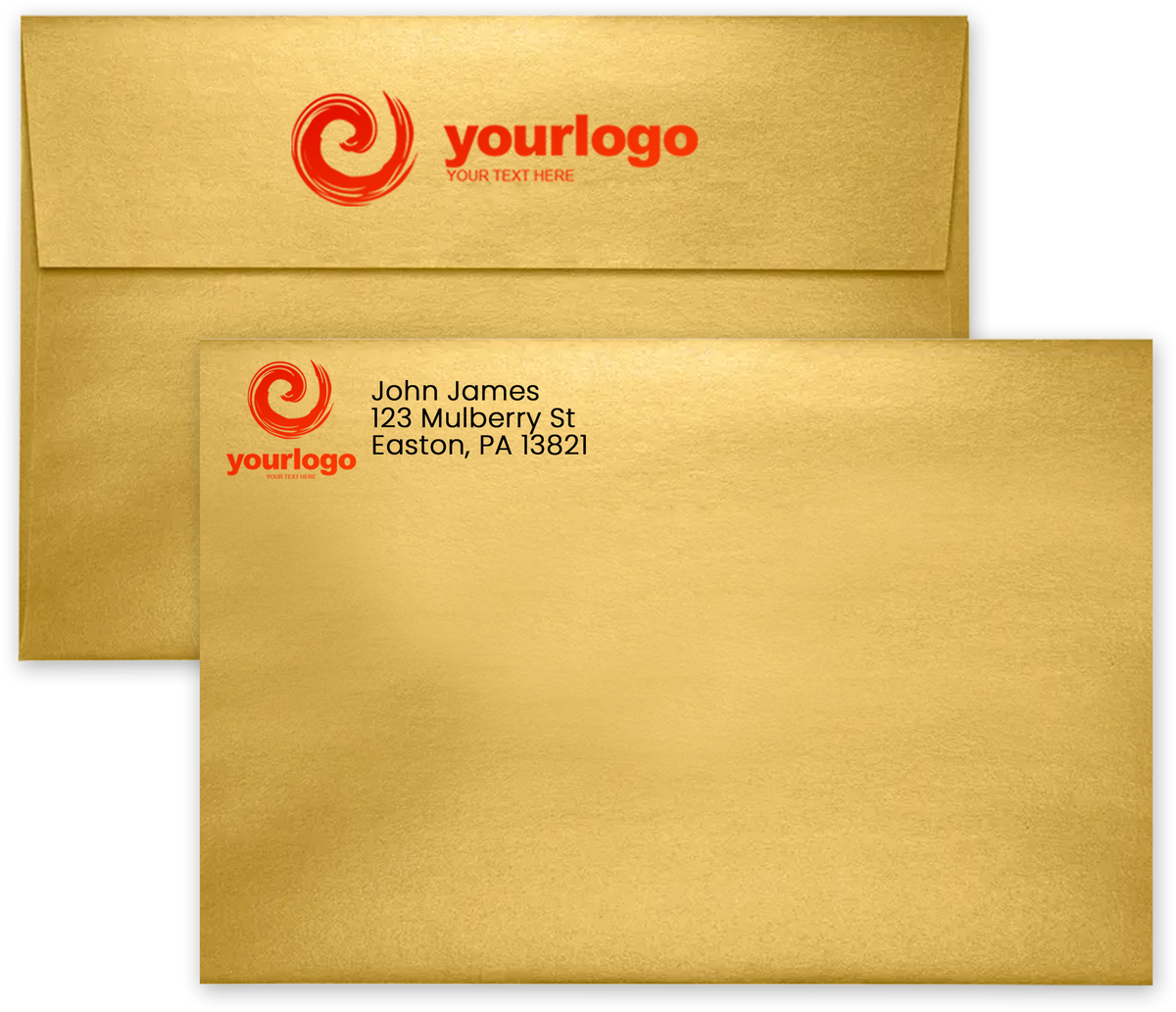 Gold Metallic 32lb A10 Invitation Envelopes (6 x 9 1/2) with Peel & Seal