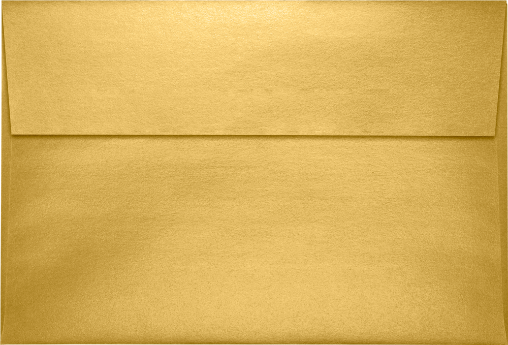 Gold Metallic 32lb A10 Invitation Envelopes (6 x 9 1/2) with Peel & Seal