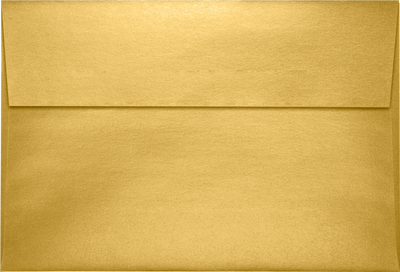 Gold Metallic 32lb A10 Invitation Envelopes (6 x 9 1/2) with Peel & Seal