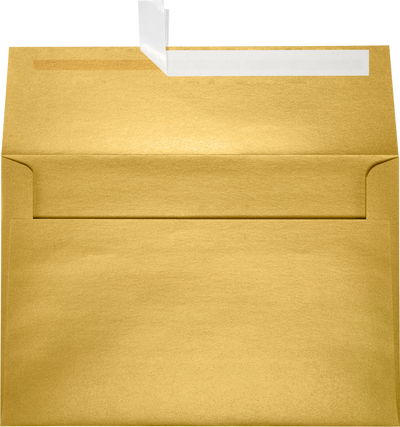Gold Metallic 32lb A10 Invitation Envelopes (6 x 9 1/2) with Peel & Seal