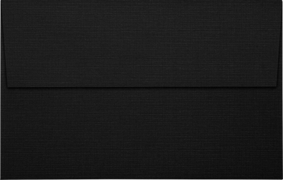 Black Linen 32lb A10 Invitation Envelopes (6 x 9 1/2) with Peel & Seal