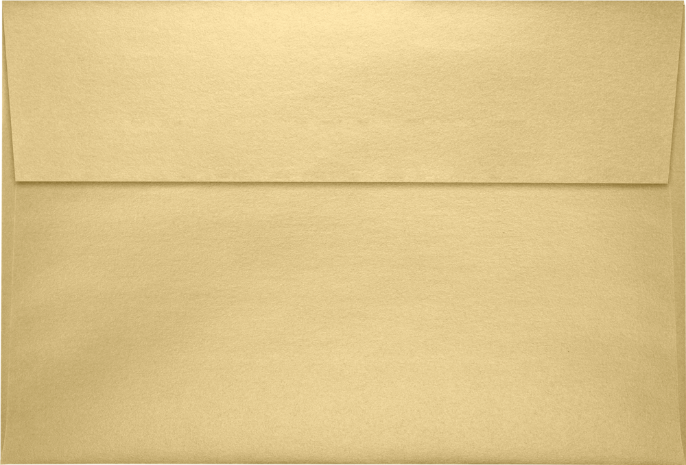 Light Gold Blonde Metallic 32lb A10 Invitation Envelopes (6 x 9 1/2) with Peel & Seal