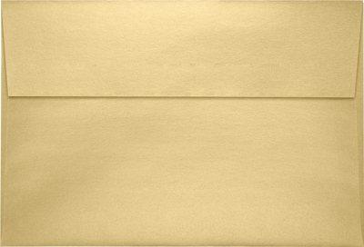 Light Gold Blonde Metallic 32lb A10 Invitation Envelopes (6 x 9 1/2) with Peel & Seal