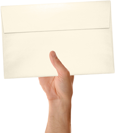 Champagne Ivory Metallic 32lb A10 Invitation Envelopes (6 x 9 1/2) with Peel & Seal