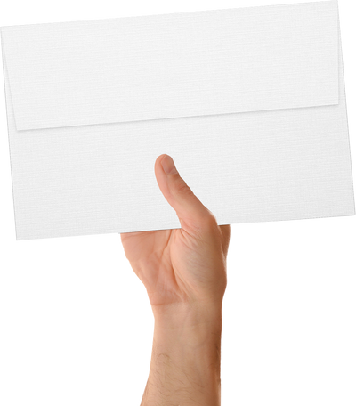 White Linen 32lb A10 Invitation Envelopes (6 x 9 1/2) with Peel & Seal  Linen