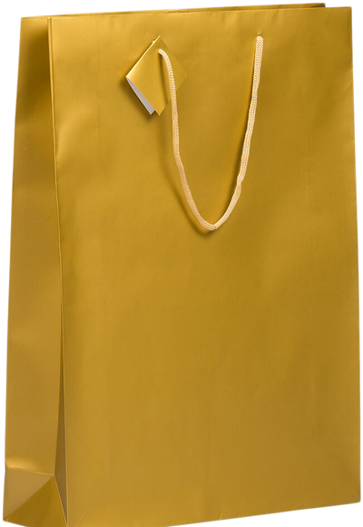 Gold X-Large Matte Vertical Gift Bags (13 x 18 x 4)