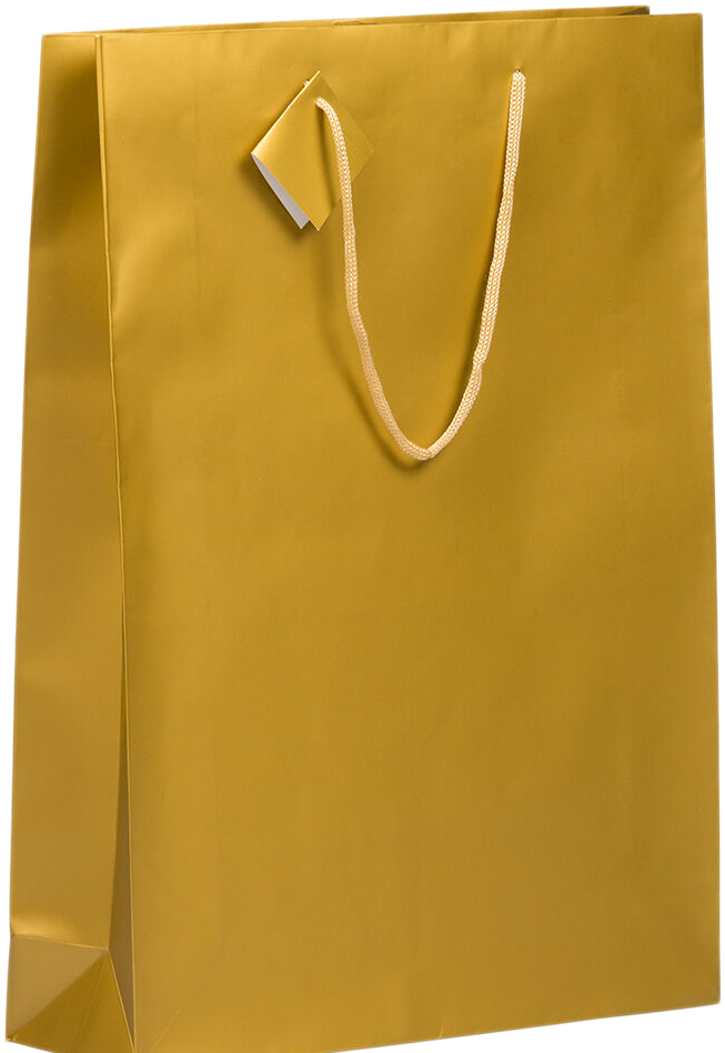 Gold X-Large Matte Vertical Gift Bags (13 x 18 x 4)