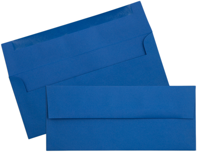 Presidential Blue 32lb #10 Square Flap Envelopes (4 1/8 x 9 1/2)