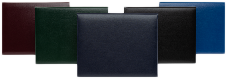 11 1/2 x 14 1/2 Landscape Padded Diploma Covers (Holds 11 x 14 Document) - White