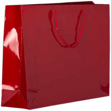 Red X-Large Horizontal Glossy Gift Bags (16 x 13 x 4 3/4)