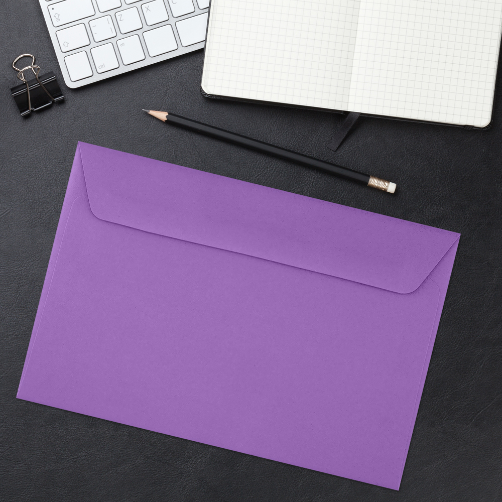 Violet Grape Purple 28lb 6 x 9 Booklet Envelopes